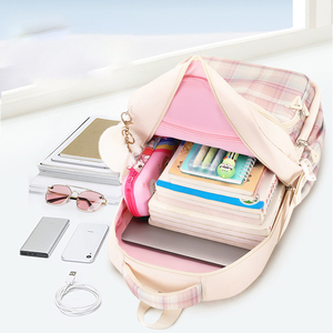 Pink Rolling School <b>Bag</b> Kids and for With Lunch <b>Bag</b> Lunch Boxes for School Kids Bpa Free and Lunch Mini Cooler <b>Bag</b> Nylon - Product Image 6