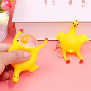 Porte-clés balle anti-stress drôle drôle de poule pondeuse porte-clés créatif drôle parodie Gadgets délicats jouet poulet porte-clés porte-clés - Product Image 3