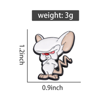 American Classic Comedy Animation Pinky and The Brain Broche en émail Fashion Mouse Backpack Badge Clothing Accessories Gift