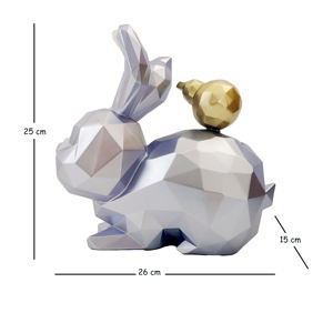 รูปปั้นกระต่ายนอร์ดิก รูปปั้นสัตว์นามธรรม กระปุกออมสิน งานศิลปะเรซิ่น งานฝีมือคุณภาพสูง เป็นมิตรกับสิ่งแวดล้อม สำหรับตกแต่งภายนอก - Product Image 6