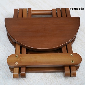Taburete <span class=keywords><strong>Plegable</strong></span> Moderno de Madera Maciza, Portátil, para Sala de Estar, Dormitorio, Entrada, Banco para Cambiar Zapatos - Product Image 2