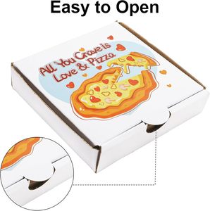 Cajas de Pizza Pequeñas Cuadradas de Cartón, Cajas Blancas Individuales para Regalos de Fiesta de Pizza, para Galletas de Duendes, Dulces y Gomitas - Product Image 3