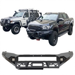 กันชนเหล็กคุณภาพสูง F11 ซีรีส์ 4x4 สำหรับด้านหลัง/ด้านหน้า พร้อมตะขอเกี่ยว สำหรับ <span class=keywords><strong>Ranger</strong></span> XLT/<span class=keywords><strong>XLS</strong></span>/Wildtrak/PX2/PX3/T7/T8 ปี 2016-2021 - Product Image 1