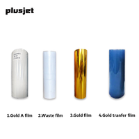 Plusjet vente en gros d'étiquettes en cristal transfert autocollants machine d'impression déchets feuille d'or uv ab dtf film de transfert
