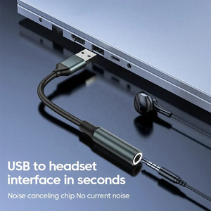 Adaptateur audio USB vers jack 3,5 mm, carte son externe, prise en charge du micro TRRS, convertisseur stéréo auxiliaire pour PC Windows, ordinateur portable, Mac, Linux - Product Image 4