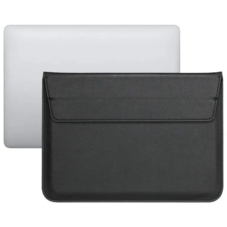 スタンド機能PUレザー超薄型封筒バッグラップトップカバーケースMacBookAir/Pro 11/13/15インチラップトップ用