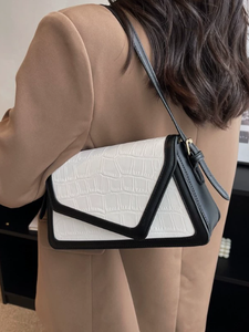 Fashion women's PU handbag custom shoulder <b>bag</b> design with <b>underarm</b> zipper saddle <b>bag</b> - Product Image 5