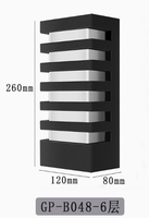 Projecteurs LED muraux extérieurs étanches IP55 en alliage d'aluminium pour villas, cours, balcons et couloirs - Angle de faisceau de 180°