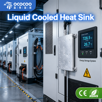 Plaque de refroidissement liquide OCOCOO en aluminium à double port, 12 trous de montage, taille personnalisable pour batteries de stockage d'énergie et équipements industriels