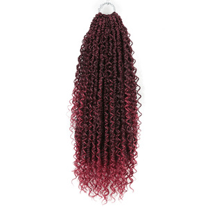 <span class=keywords><strong>Passion</strong></span> Twist Water Wave Crochet Hair Rizado Trenzado Cabello Bohe Crochet Trenzas diosa marrón pasión rizo giro extensión del cabello - Product Image 5