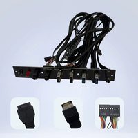 Caja de la computadora Cables del panel frontal USB dual 3,0 y 2,0 Tipo C con puerto de audio Mic Spk Placa base y conexión de cable de interruptor de alimentación