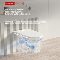 Sanitaires américains et européens de conception moderne, toilettes intelligentes à montage mural, céramique pour hôtel avec télécommande