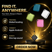Localisateur intelligent étanche IP65 certifié MFi en plastique, dispositif anti-perte à double système, traqueur GPS pour clés, compatible iPhone et Android
