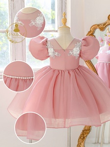 Vestido Floral Tipo Smock para Niñas, Ropa Formal para Fiestas, Vestido de Flores para Bebés, Vestidos de Cumpleaños para Niñas, Vestidos de Lujo para Niñas Pequeñas - Product Image 2