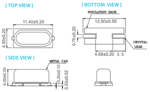 คริสตัลออสซิลเลเตอร์ HC-49SMD 17.734475MHZ ผลึกควอตซ์20PPM 18PF 17.734475MHz - Product Image 3