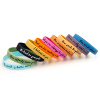 Pulsera de Silicona con Frase Motivacional Personalizada para Recompensas Escolares, Regalos Corporativos, Recuerdos de Fiesta, Envío Rápido de Fábrica, Precio Bajo