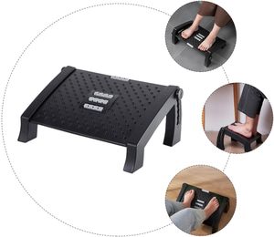 Ergonomic Plastic Under Desk Footrest with 6 Height Levels Adjustable Modern Ottoman & Foot <b>Stool</b> for <b>Office</b> Use - Product Image 3
