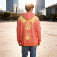 Sweat-shirt à capuche personnalisé, vêtements personnalisés, thermochromique, réactif à la chaleur, changeant de couleur, en coton, ample
