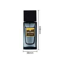 Bouteilles de parfum vides de qualité supérieure à bas quantité minimale de commande carré homme noir bouteille de parfum en verre de 50ml avec boîte Logo personnalisé