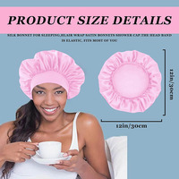 Gorro de Satén Personalizado al por Mayor para Mujer, Gorro para Dormir, Banda Ancha Ajustable, Suave, para Cabello Rizado, Playa, Deportes al Aire Libre, con Logotipo