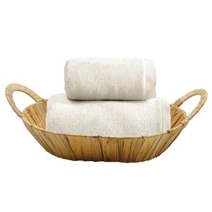 Panier ovale en jacinthe d'eau avec cadre en fer 30x23x7cm, rangement décoratif avec 2 poignées - Product Image 1