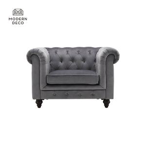 Chesterfield Tufted <span class=keywords><strong>Velvet</strong></span> Armchair Sofa Couch Ghế Đơn 1 Chỗ Hiện Đại Màu Hồng Xanh Xám Xanh Chất Lượng Cao Khách Sạn Giải Trí - Product Image 3