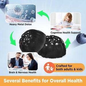 Complément alimentaire à base de zéolite à croquer Vitadiscovery pour enfants et adultes, gommes détoxifiantes, clinoptilolite, <span class=keywords><strong>charbon</strong></span> de bois activé, vitamine B12, D3 pour l'intestin - Product Image 4