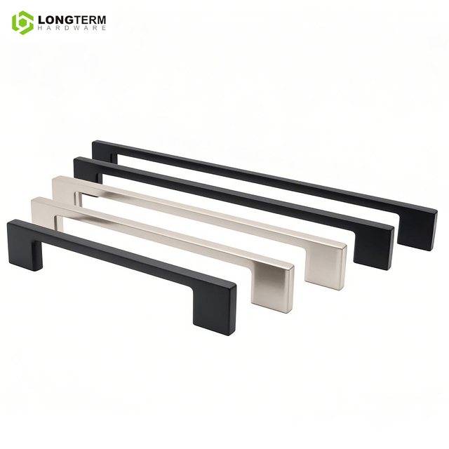 Kitchen Wardrobe Cabinet Handles - Brushed Brass Zinc Alloy Furniture Hardware Drawer Pulls