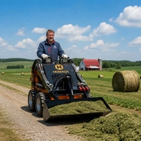 Chargeuse compacte sur chenilles de 900 kg, mini-chargeuse frontale, machine de terrassement compacte pour la construction