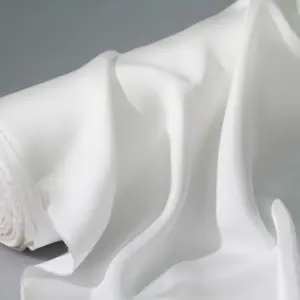 19004B 100% Pure White Mulberry Silk Twill Silk Fabric Can Be Customized