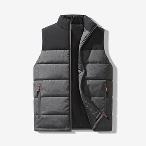Chaleco de plumón para exteriores, para hombre y mujer, con franja reflectante para mantener el calor en primavera, otoño e invierno, con logo personalizado. - Product Image 1