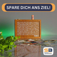 Euro Dollar Livre Tirelire en bois pour la gestion de l'argent Comptoir en forme de rectangle Décoration d'ameublement pour les économies de Diwali
