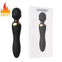 Vibromasseur double tête USB rechargeable pour adulte, 24 modes de vibration, point G, AV, outil de masturbation chauffant, clitoridien, pour couple, S&M et solo