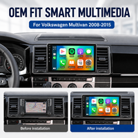 Fournisseur en gros d'autoradios 2+32 Go Android CarPlay Android Auto GPS Navigation Bluetooth pour Volkswagen Multivan 2008-2015