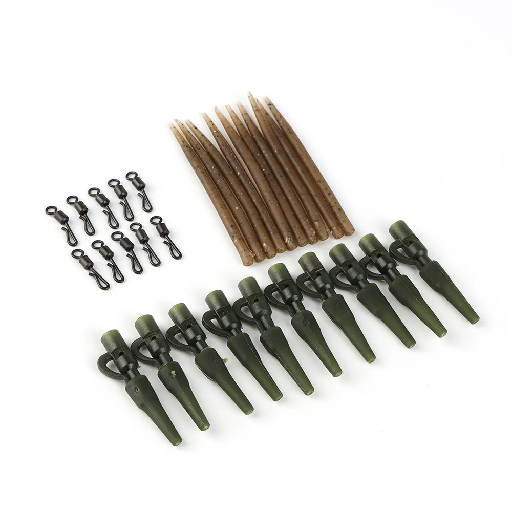 W.P.E Carp Fishing Tackle Quick Change Swivels Lead Clips Anti Tangle Sleeves Protect Tail Rubber Connector Rigs