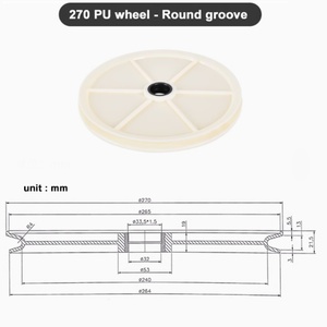 อะไหล่มาตรฐาน D270 สำหรับงานดึงลวด สายพานกลม PU พร้อมรอก OEM - Product Image 2