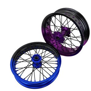 Juego de Ruedas Supermoto de Fábrica OEM 17x3.0 3.5 4.25 4.5 5.0, Kit de Ruedas <span class=keywords><strong>Supermotard</strong></span> Mecanizadas por CNC, Compatible con EXC SXF SX XC 125-<span class=keywords><strong>450</strong></span> 570 - Product Image 1