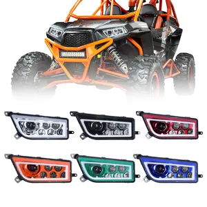 适用于2016 2017北极星通用1000 4X4越野Rgb光环前照灯适用于RZR XP 1000 RZR 900