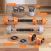 Ensemble d'haltères et de barres à poids réglable pour hommes, équipement de fitness à domicile, modèle en PVC