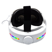 Sangle de tête confortable RV avec LED RGB et batterie intégrée, réglable, de remplacement, pour lunettes VR Meta Quest 3 Quest 3S, accessoires