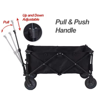 Chariot pliant portable en acier avec ouverture arrière pour le shopping, le rangement et les outils, personnalisable OEM
