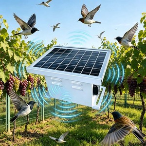 Répulsif Solaire Ultrasonique pour Oiseaux avec Sons d'Appel d'Oiseaux en Distress et d'Agresseurs pour Éloigner les Nuisibles (Grosses-pellicules, Mouettes, Piqueurs, Grappes) - Product Image 1