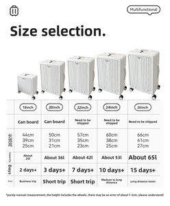 Ensemble de 3 valises de voyage à roulettes en ABS rigide, légères, avec roulettes pivotantes, pour la vente en gros - Product Image 5