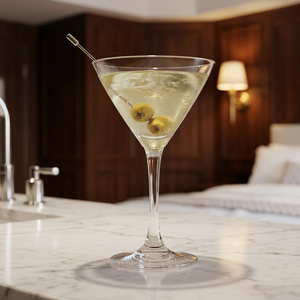 Verres à cocktail en verre écologiques créatifs CRYSTAL COAST, gobelets à martini à tige torsadée, 500-1000 ml, vaisselle moderne pour bar et fêtes - Product Image 3