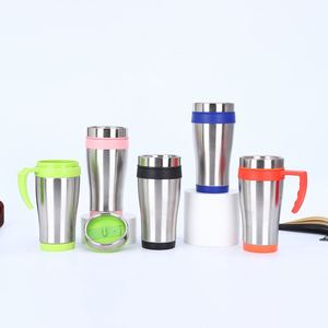 Outdoor Portable Custom 450Ml Leakproof Double Wall Car Cup Stainless Steel Insulated Travel <b>Coffee</b> Mug With Handle - Product Image 4