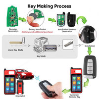 Autel IKEYHY004AL IKEY HY004AL Clé intelligente universelle à 4 boutons pour Hyundai Utilisée avec le programmateur de clés de voiture Altra KM100 IM508 IM608S II