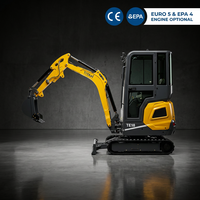 Mini-excavatrice haute performance TITAN TE18 avec moteur Kubota d'origine - Excavatrice sur chenilles de 1,8 tonne pour la construction urbaine
