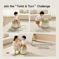 Chaise tournante sensorielle en forme de champignon pour enfants, pour l'exercice de coordination manuelle, assise et rotation, entraînement de mouvement intérieur