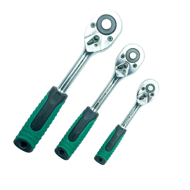 3 piezas 1/2 "3/8" y 1/4 "combinación caja de herramientas de reparación de automóviles Mini Juego de llaves de trinquete
