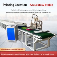 Máquina Automática Portátil de Serigrafía para Bolsas, Impresora Plana de un Solo Color para Bolsas de Fertilizantes, Bolsas de Tela No Tejida y Bolsas de Plástico